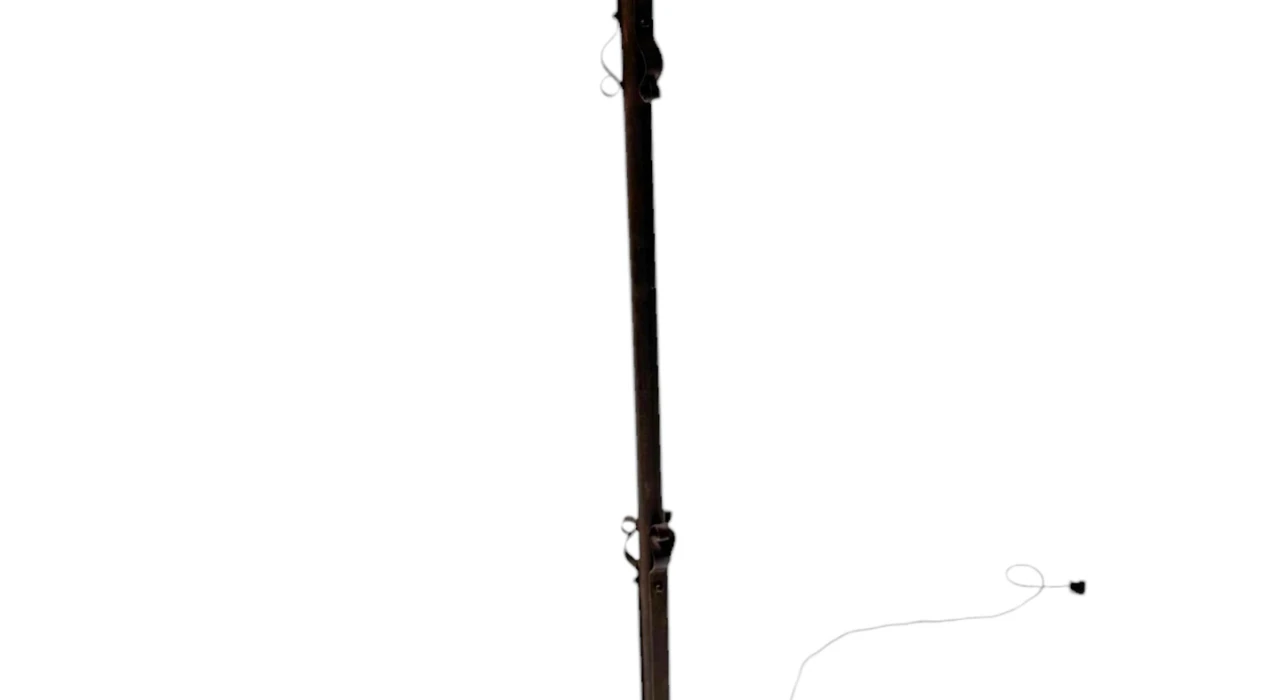 Art Deco Patinated Wrought Iron Floor Lamp, 1930s